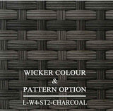 Fatyard Charcoal Wicker Pattern & Shade