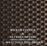 Fatyard Golden Brown Bronze Wicker Pattern & Shade