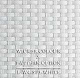 Fatyard Vanilla White Wicker Pattern & Shade